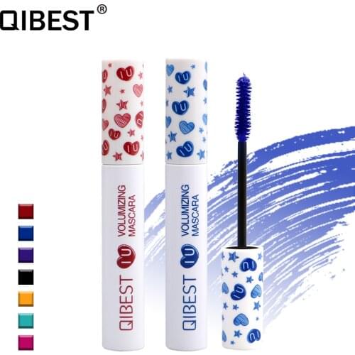 Black Purple Blue Red Ink 4D Silk Fiber Lash Mascara Waterproof Not Blooming Curl Thick Slender Lengthening Eye Lashes Cosmetics