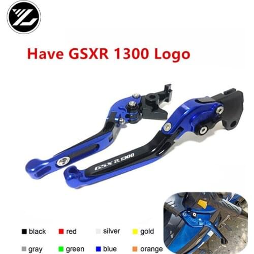 For GSXR1300 LogoFor Suzuki HAYABUSA/GSXR1300 GSXR 1300 2008-2016 Motorcycle Folding Extendable Brake Clutch Levers