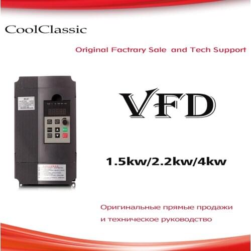 VFD Inverter 1.5KW/2.2KW/4KW Frequency Converter ZW-AT1 3P 220V/110V Output CNC Spindle Motor Speed Control XSY-AT1