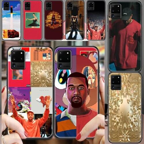 Kanye West Fashion Designer Phone case For Samsung Galaxy Note 4 8 9 10 20 S8 S9 S10 S10E S20 Plus UITRA Ultra black soft shell