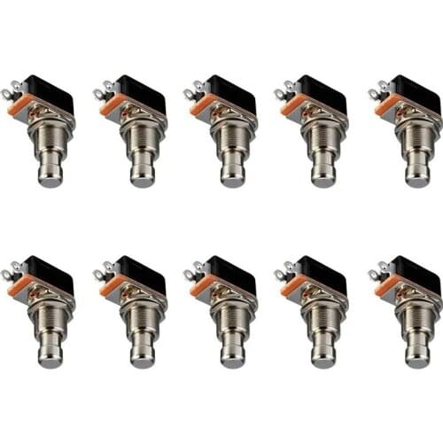 Guitar Effects Pedal Box Momentary SPST Button Stomp Foot Switch Push Button Pack of 10