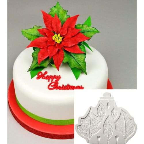 Beautiful Maple leaf Shape Cake Border Decorating Tool Chocolate Cookies Candy Sugarcraft Silicone Tools Handmade Soap Mold