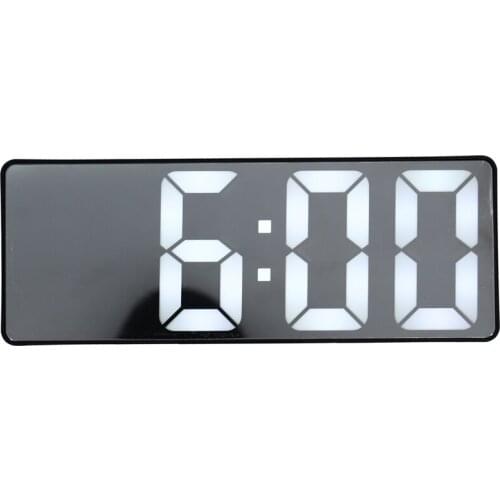 Creative Mirror Alarm Clock Multifunctional LED Clock Makeup Mirror Alarm Clock Battery Plug Dual-Use Alarm Clock
