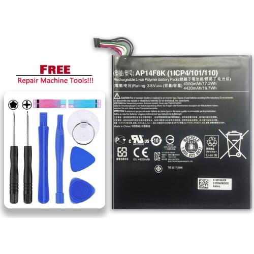 Li-ion Polymer Laptop Battery AP14F8K 4550mAh For Acer Iconia Tab A1-850 B1-810 B1-820 B1-830 W1-810