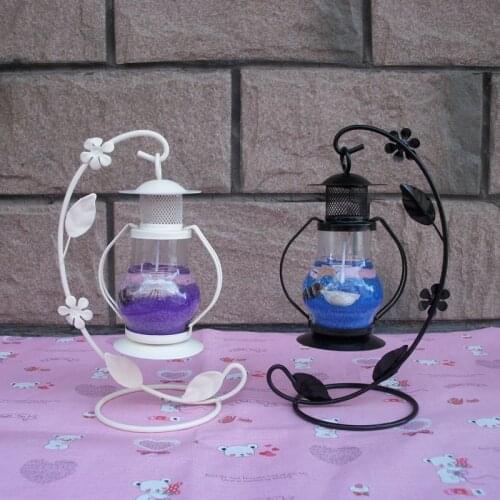 Small Lantern Lamp Wedding Festival Gifts Wrought Iron Furnishing Articles Candle Lantern Jelly Candle Lights Sconce