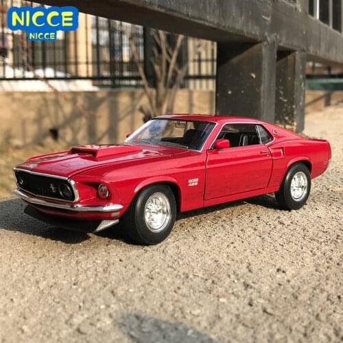 Nicce 1:24 1969 Ford Mustang 429 Car Alloy Car Model Simulation Car Decoration Collection Gift Toy Die Casting Model Boy Toy