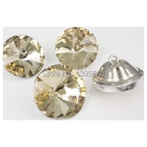 New 30mm TawnySatellite Crystal Glass Button For Sofa Industry Decoration Fileds Soft Crystal Button KTV Wall Decorative Buckle