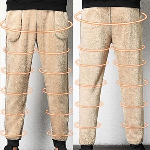 Solid Color Terrific Inseam Soft Winter Pants Casual Trousers Fit for Sleeping