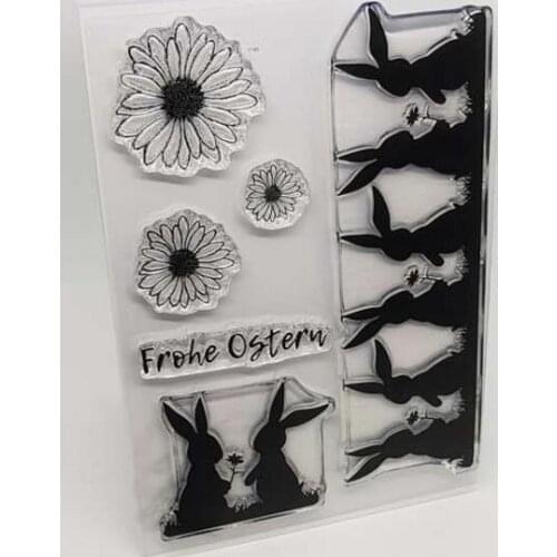 Easter bunny Clear Stamp Or stamp for DIY Scrapbooking/Card Making/Kids Fun Decoration Supplies A406