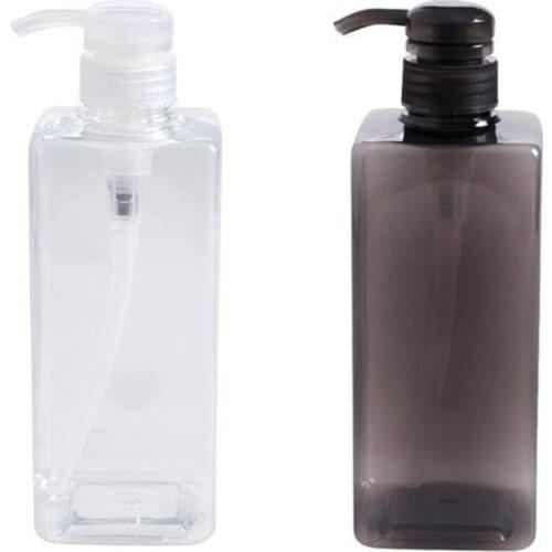 2 Pcs Plastic Pump Bottles 600ml Refillable Shower Gel Bottles Containers Liquid Bottle Shampoo Container for Home Bathroom