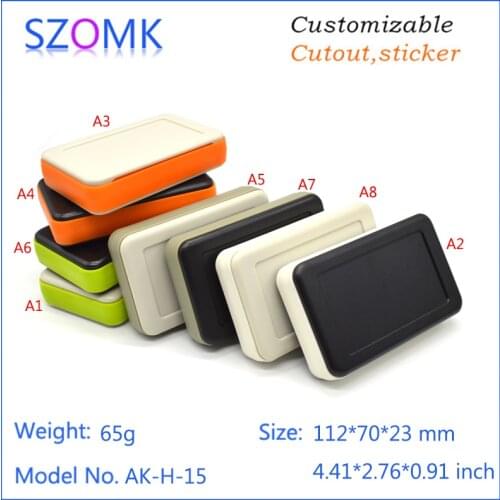 10 pcs, szomk small plastic case for electronic equipment 112*70*23mm plastic housing for enclosure pcb design junction box