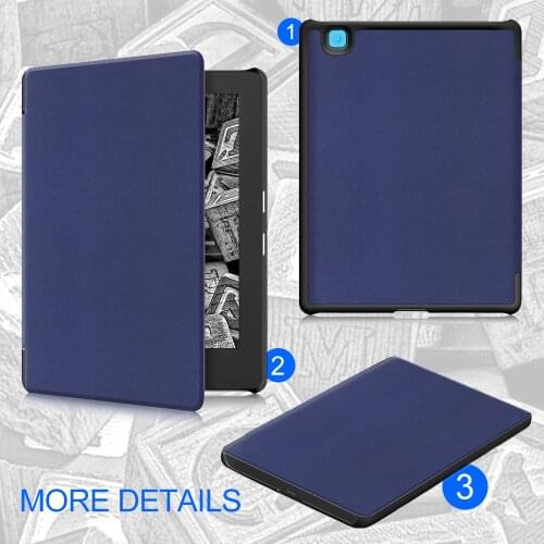 Smart Magnetic cover case for 2017 Kobo aura H2O edition 2 6.8" water proof ereader