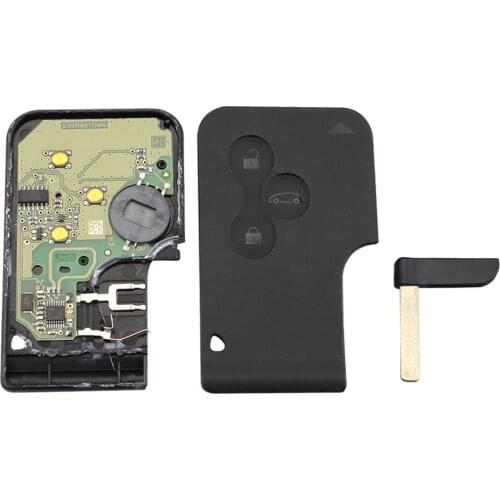 3 Button with Insert Small key blade Smart Card for Renault Megane Scenic