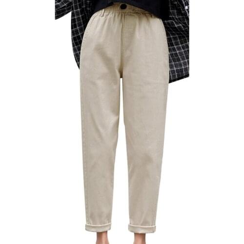 Knitted High Waist Solid Peg Leg Fly Pants Women Harrem Trousers Office Lady Autumn Winter Carrot Pants