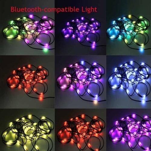 New 12.5M Outdoor Waterproof Light String LED 5050RGB Light Lamp Adjustable Bluetooth-campatible Decoration Light APP Control