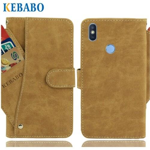 Vintage Leather Wallet Doogee BL5500 Lite Case 6.19" Flip Luxury 3 Front Card Slots Cover Magnet Stand Phone Protective Bags