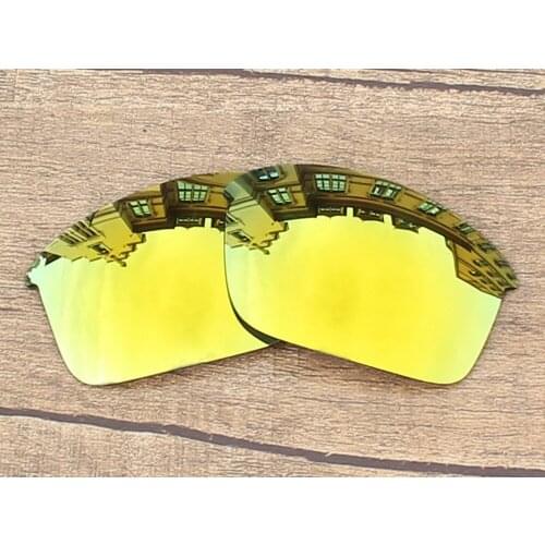 Vonxyz 24K Mirror Polycarbonate Replacement Lenses for-Oakley Bottle Rocket Frame