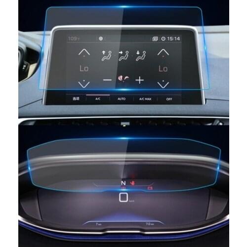 Car Navigtion Dashboard Tempered Glass LCD Screen Protective Film Sticker Guard For Peugeot 3008 5008 2017 2018 2019