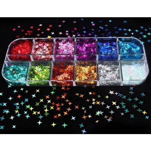 1Box Star Sequins Resin Fillings AB Colorful Glitter Sequin Diy Nail Art Decor Crafts Uv Epoxy Resin Mold Filler Jewelry Making