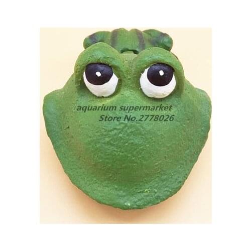 1 piece 180g green compact lovely ornaments frog air bubble oxygen pump for aquarium fish tank decoration