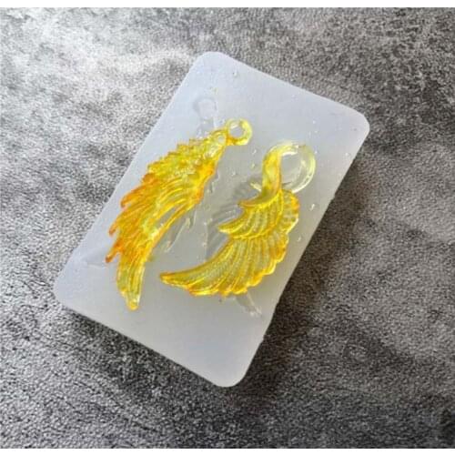 1pcs Wing Liquid silicone mold DIY resin jewelry pendant necklace pendant lanugo mold resin molds for jewelry