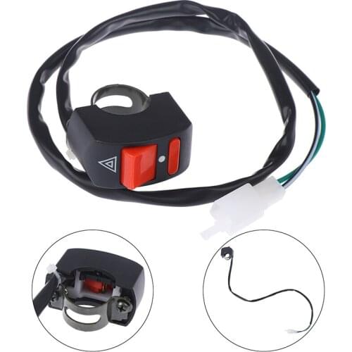 1Pc Universal Motorcycle Handlebar Flameout Switch ON OFF Button for Moto Motor ATV Bike DC12V/10A Black