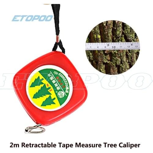 1pc 2m Retractable Tape Measure Tree Caliper Steel Measuring Tree Diameter Tape Measures for Gauging Tool