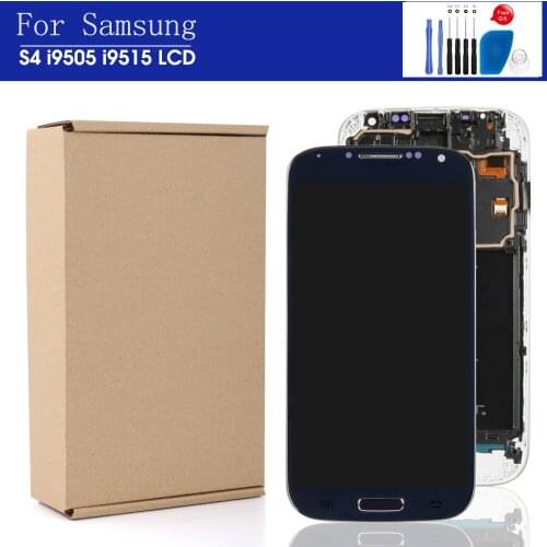 100% 5.0" Original LCD Display For Samsung Galaxy S4 i9505 i9515 Touch Screen Digitizer Assembly With Free Opening Tool Kit