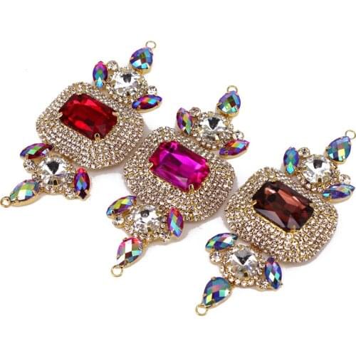 11.5x4.6cm Fashion metal crystal for women wedding evening Dress Bling rhinestone applique patch for Garment Accessory DIY