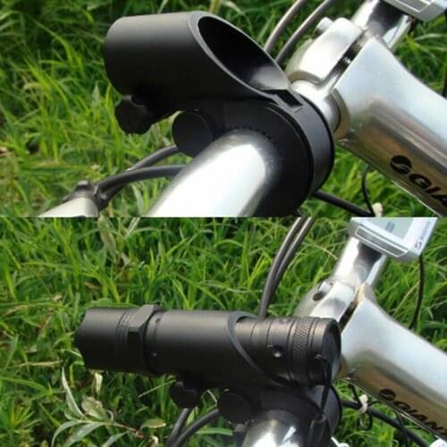19 - 27mm High-Quality Durable Black Bicycle Light Holder Lamp Clip LED Flashlight Torch Clamp Mount Bracket And Sleeve