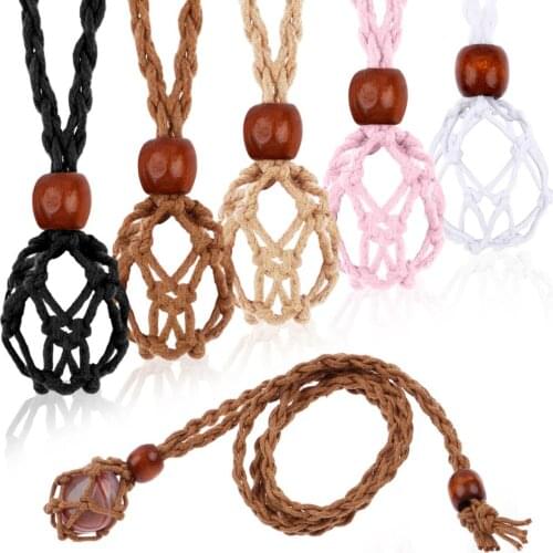 5Pcs Necklace Cord Empty Stone Holder Adjustable Necklace Holder