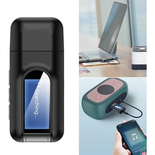80% Off 2 in 1 Bluetooth 5.0 Wireless LCD Display Audio Adapter Transmitter Receiver