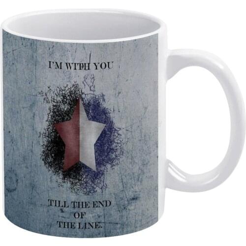 I'm with You Till The End of The Line Ver2 White Mug 11 Oz Funny Ceramic Coffee/Tea/Cocoa Mug Unique Gift The Bucky Bucky Barnes