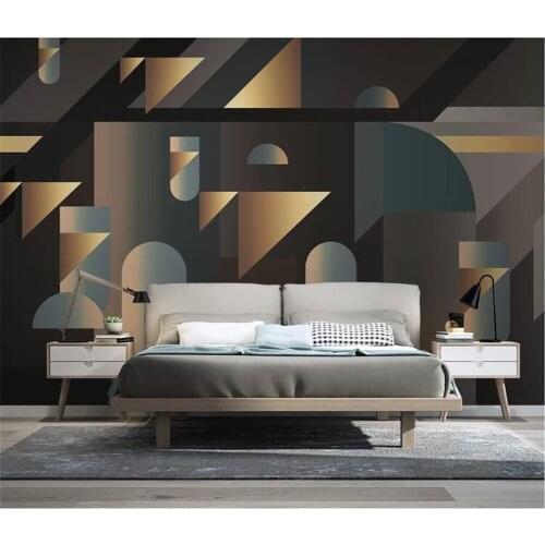 Milofi custom 3d large mural wallpaper modern minimalist light luxury geometric stereo modern TV background wall mural