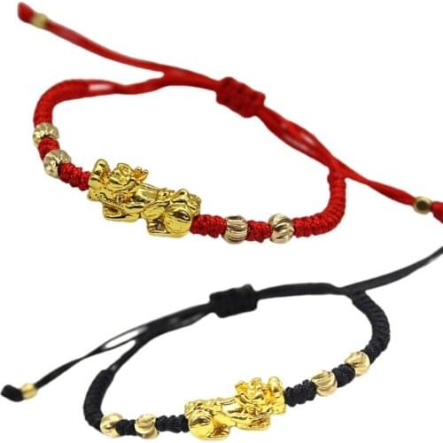 Brave Troops Lucky Red Rope Bracelet Adjustable Braided Bracelet Handmade Weave Knots Chain Jewelry Gifts