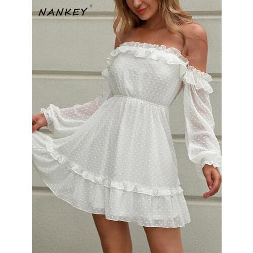 NANKEY Black Elegant Sexy Party Summer Dress Women Off Shoulder Backless Mini Dresses Strapless Solid Clothes Vestido