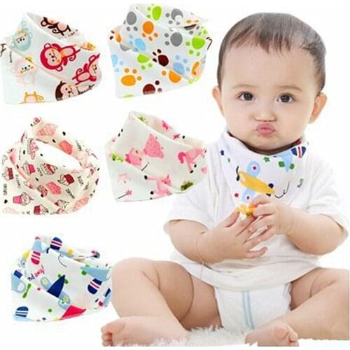 100% Cotton Baby Bandana Bibs for Boys and Girls Super Soft Unisex Feeding Bibs Absorbent Saliva Towel Fashion Newborn Bibs