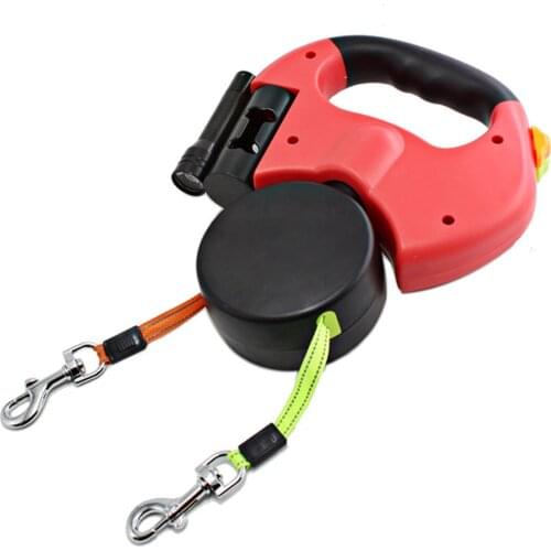 2 Color Retractable Dual Double Pet Leash Rope Walk For Two Dog Walk The Dog Adjustable Pet Leash Pet Supplies