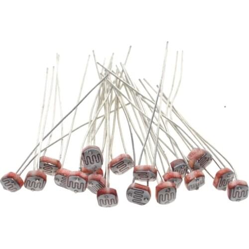 20PCS x 5528 Light Dependent Resistor LDR 5MM Photoresistor wholesale and retail Photoconductive resistance for arduino