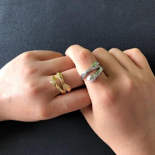 Hot New 925 Sterling Silver European And American Jewelry Love Hug Ring Retro Creative Tide Flow Open Ring Promise Hands Ring