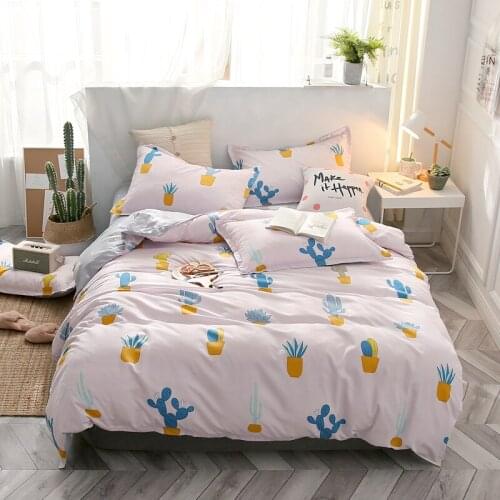 Planet Cactus Bedding Set Gray Clouds Duvet Cover Set Pillowcase Home Textiles 2/3pcs Bed Linen King Queen Size Dropship