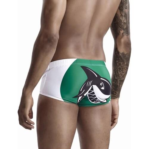 Sun Muscle Man Swimming Trunks Adults White Pants Water Sports Sexy Boxer Beach Wear Cartoon Printed Shorts 2020 New Arrivals