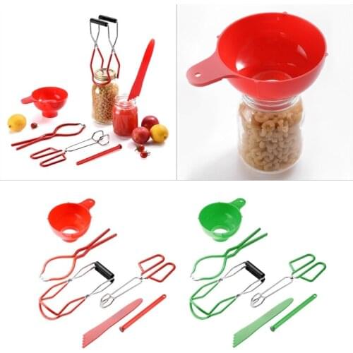 Canning Kit Can Funnel,Jar Lifter/Wrench,Lid Lifter,Canning Tongs,Bubble Popper