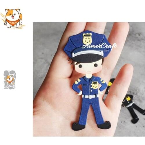 Police men woman Metal Cutting Dies Mold Knife Scrapbooking Stencil DIY Embossing Craft Die Cuts Card Making New Dies For 2020