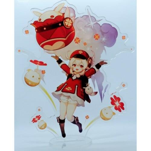 Drop Ship Cute Genshin Impact Klee Acrylic Figure Stand Model Plate Desk Decor Anime Character 2D Standing Figure Wholesale