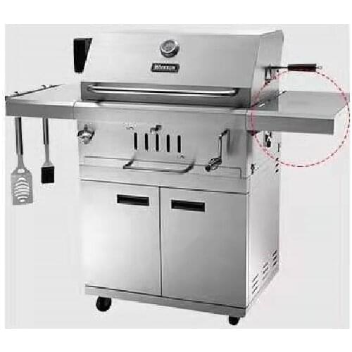S.Steel charcoal BBQ grill without ice bucket,outdoor charcoal BBQ grill, charcoal griddle ,with skewer and motor