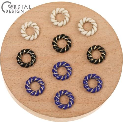 Cordial Design 16*16mm 1000pcs Acrylic Beads/Jewelry Accessories/Loop Shape/Antique Beads/Earring Findings/Hand Made/DIY Making