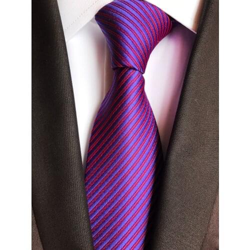 Dark Purple Men Necktie Striped Ties Wholesale