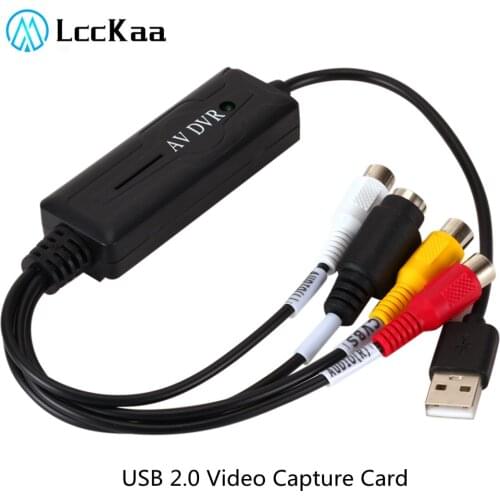 USB 2.0 Video Capture Card USB Digital to AV RCA Converter Portable Adapter Video Connecter Cable for DV/Hi8/VHS TV DVD For Home