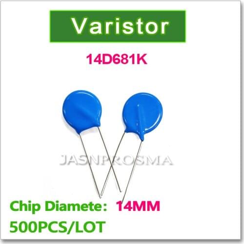 JASNPROSMA 14D681K 14MM 500PCS 680V Varistor 681